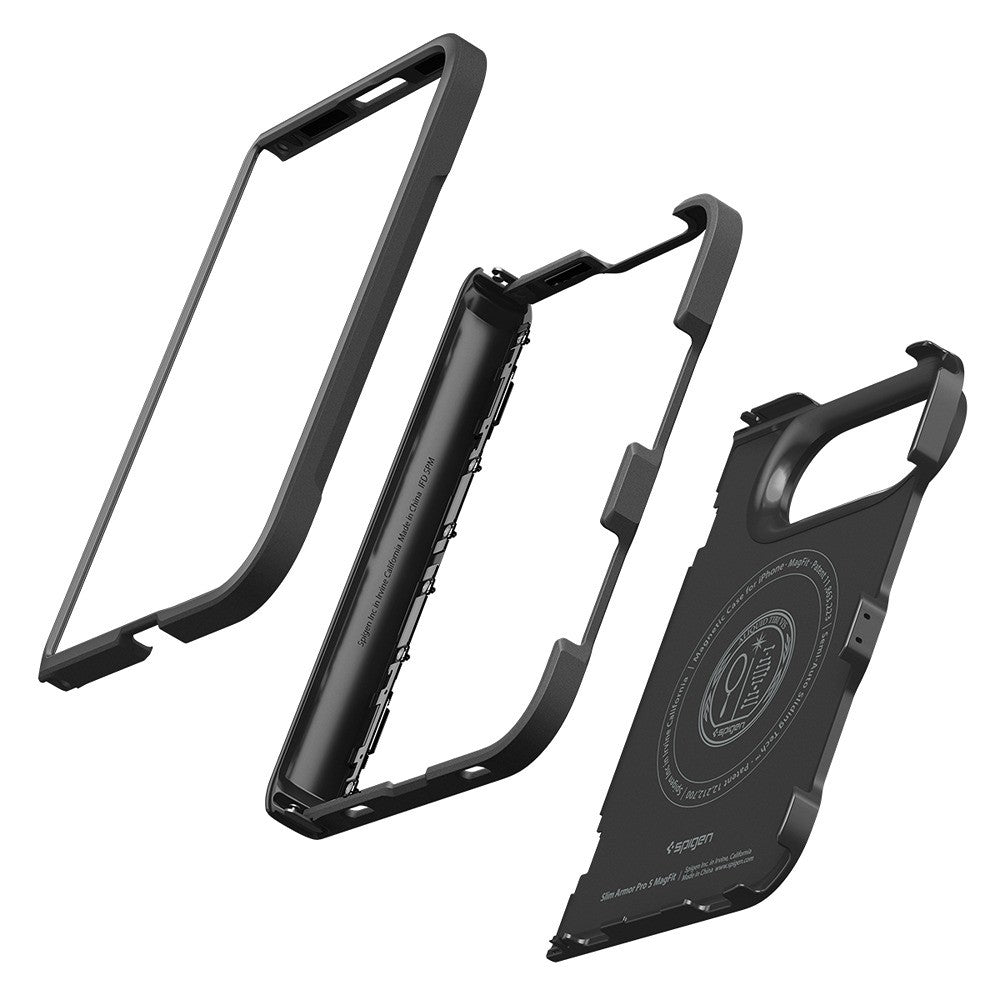 Spigen iPhone Duo Deksel Slim Armor Pro S MagFit Svart