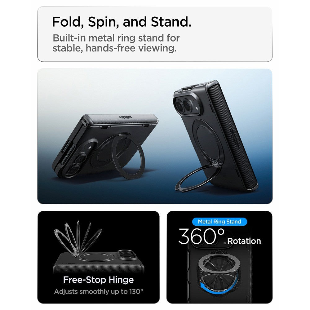 Spigen iPhone Duo Deksel Slim Armor Pro S MagFit Svart
