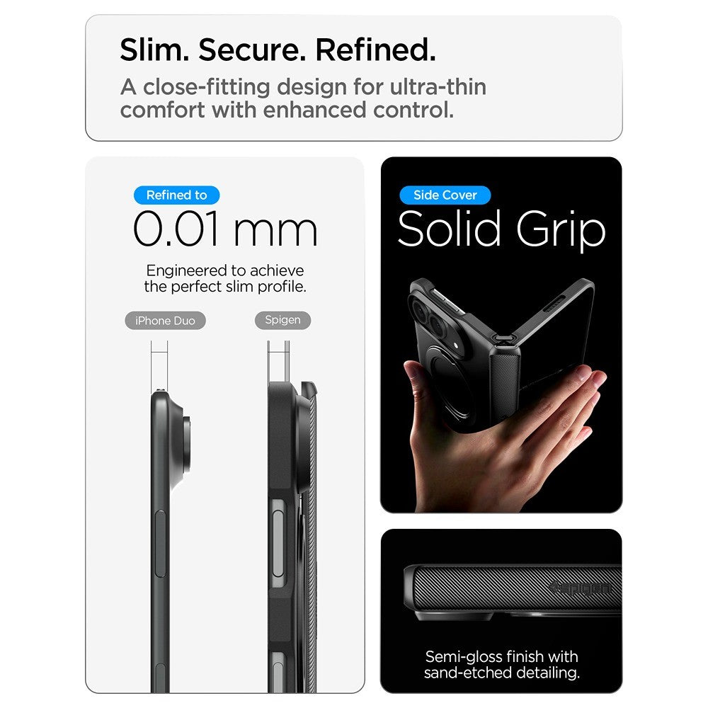 Spigen iPhone Duo Deksel Slim Armor Pro S MagFit Svart