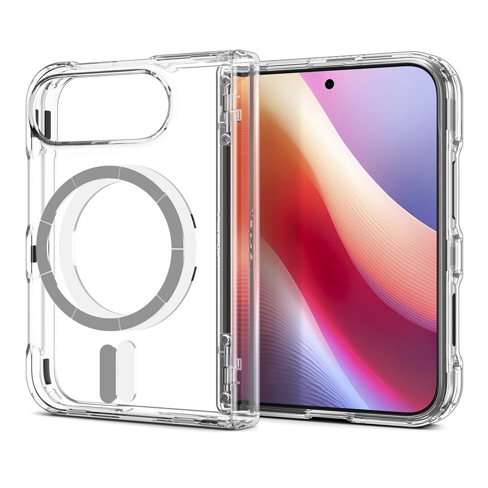 Spigen iPhone Duo Deksel Ultra Hybrid Pro MagFit gjennomsiktig hvit