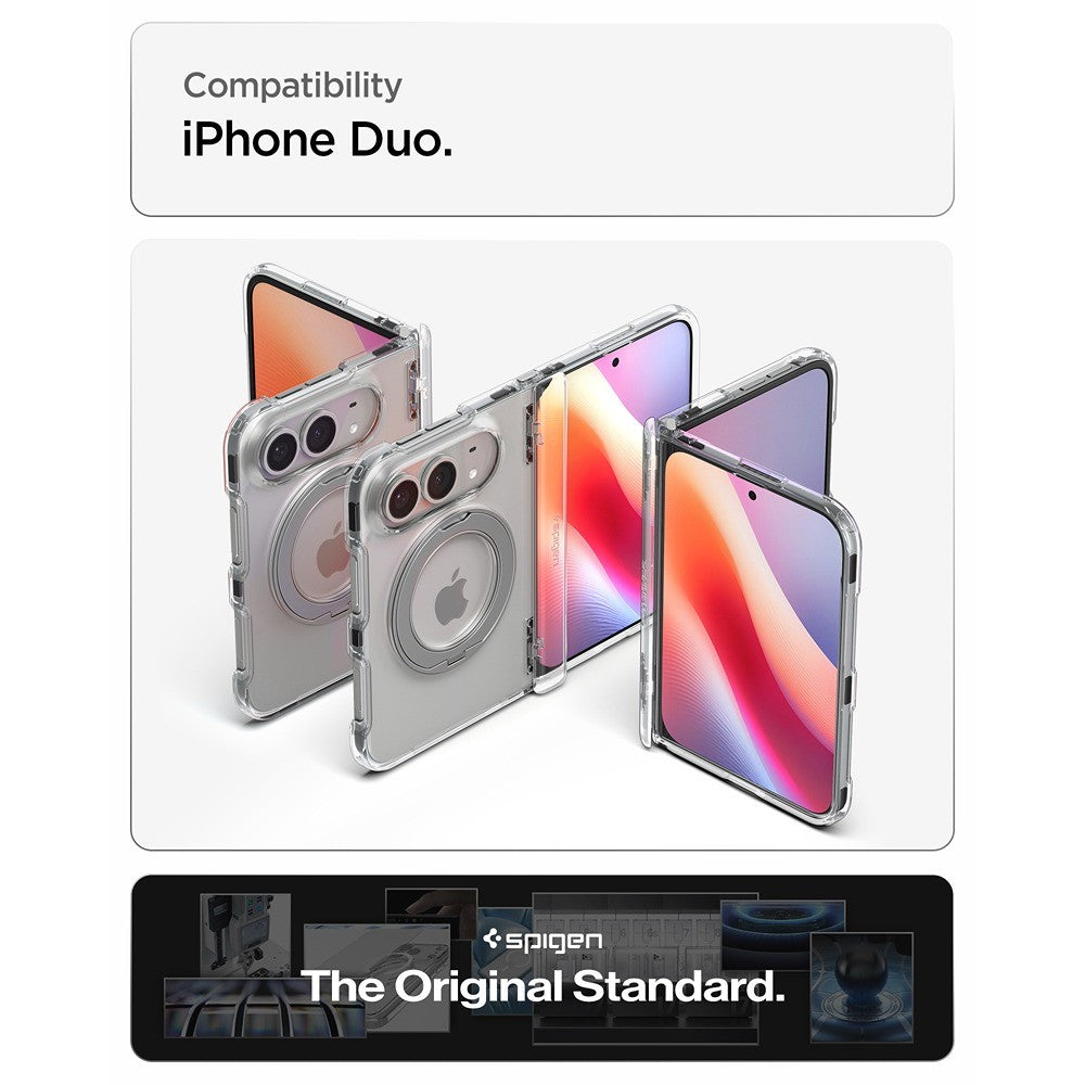 Spigen iPhone Duo Deksel Ultra Hybrid Pro S MagFit Clear White