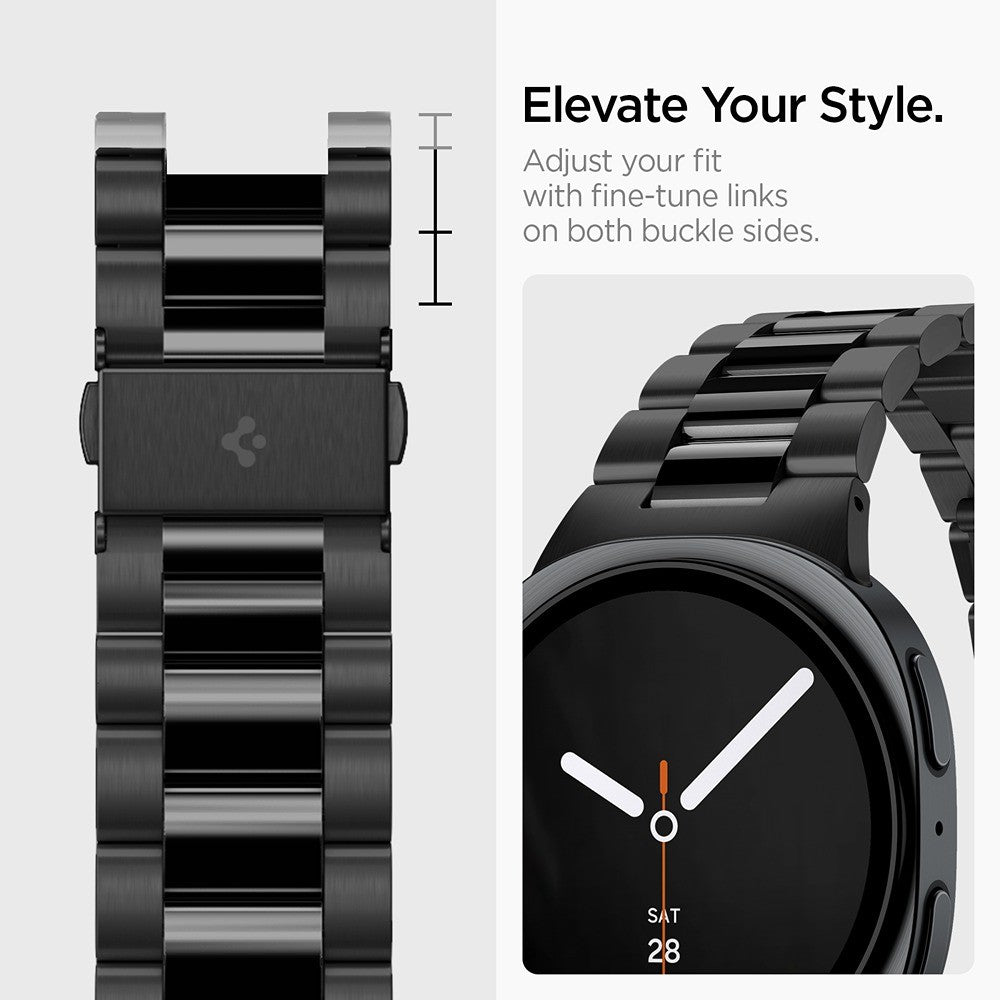 Spigen Samsung Galaxy Watch 8/9 40/44mm/Classic 46mm Armband Modern Fit 316L Svart