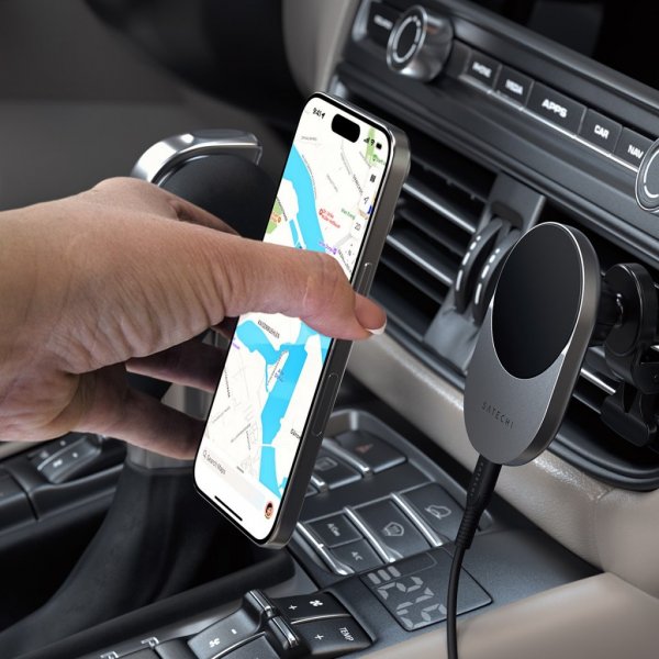 Satechi Mobilholder til bil med Trådløs Lading Qi2 MagSafe