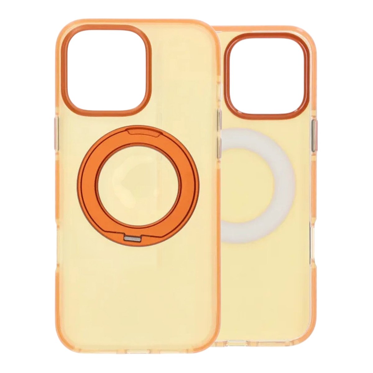 iPhone 16 Pro Deksel med roterbart stativ Oransje