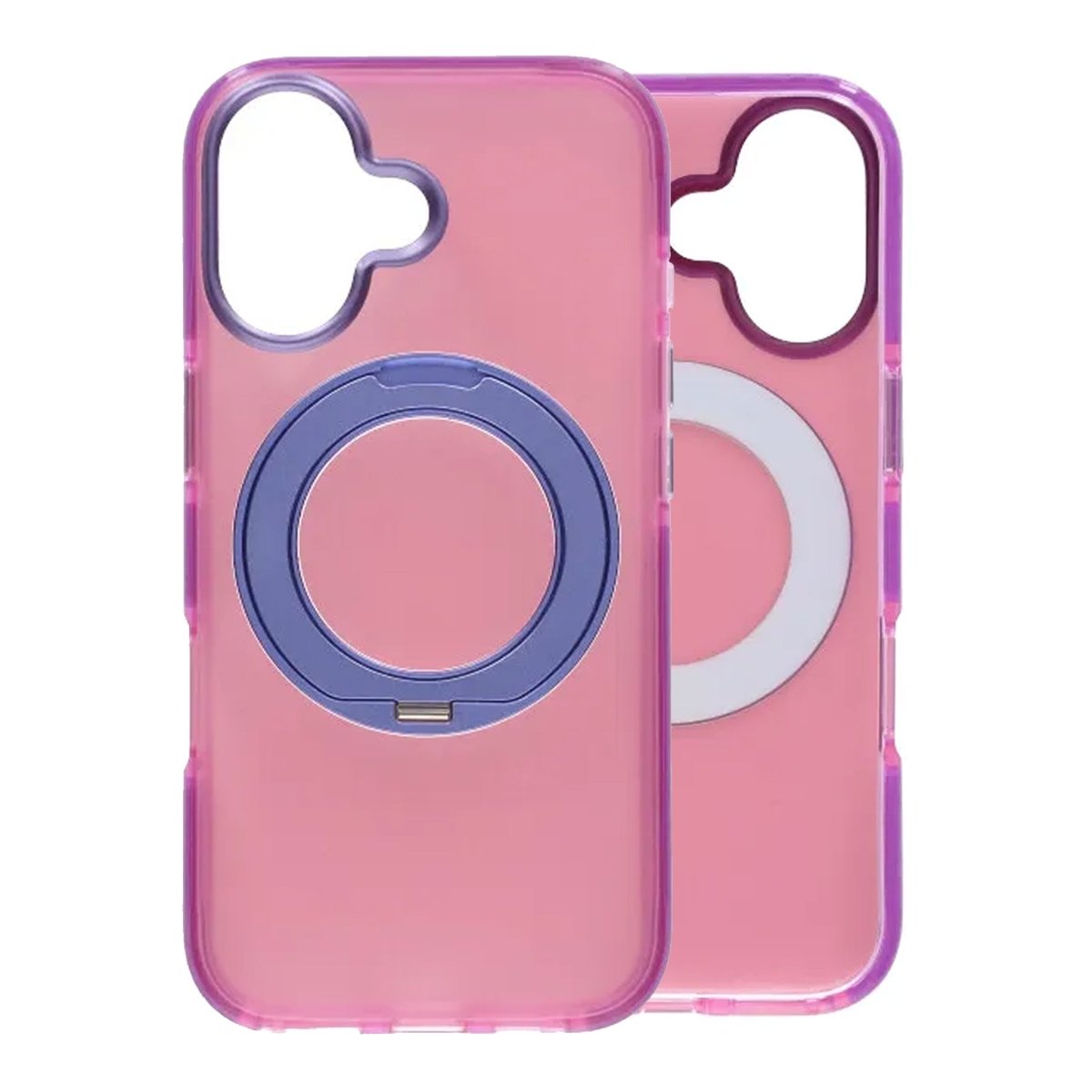 iPhone 17 Deksel Roterbart stativ Rosa Lilla