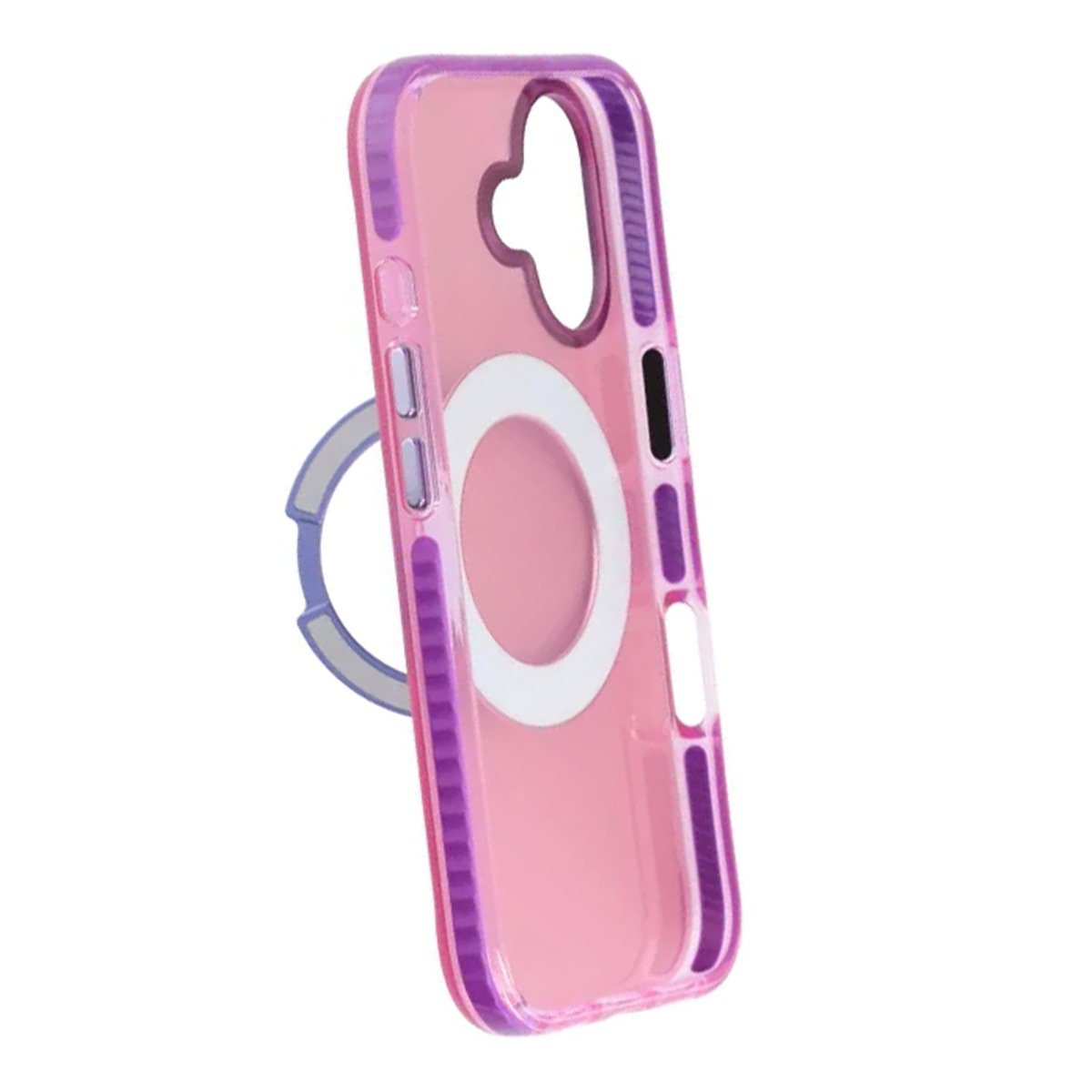 iPhone 17 Deksel Roterbart stativ Rosa Lilla