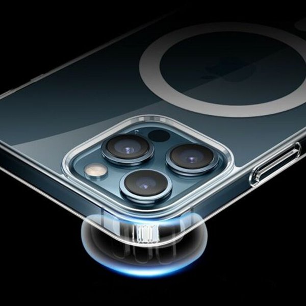 iPhone 13 Pro Max Deksel TPU MagSafe Støtsikker Transparent