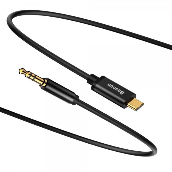 Baseus Type-C till 3.5mm AUX Audio Kabler 1.2m Svart