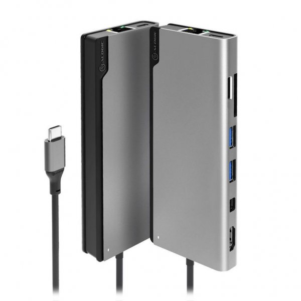 ALOGIC Ultra USB-C Dock PLUS - HDMI. MDP. USB. Ethernet. minnekortleser og 100W PD Space Grey