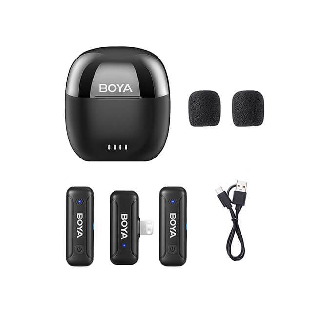 Boya Trådløs 2.4 GHz Mikrofon 2x BY-WM3T-D2 Lightning