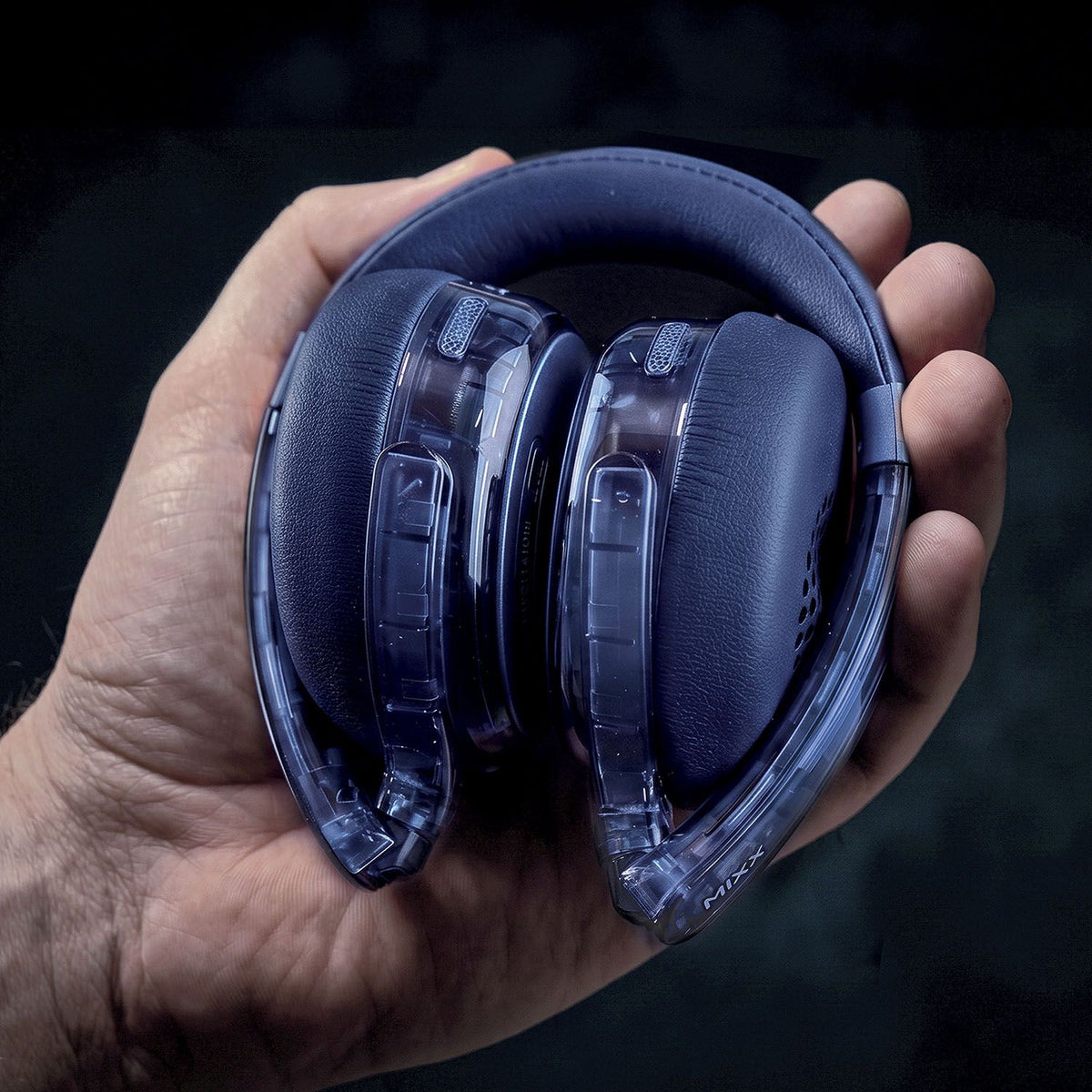 Mixx Trådløse On-Ear Hodetelefoner StreamQ Go ANC Clear Marineblå