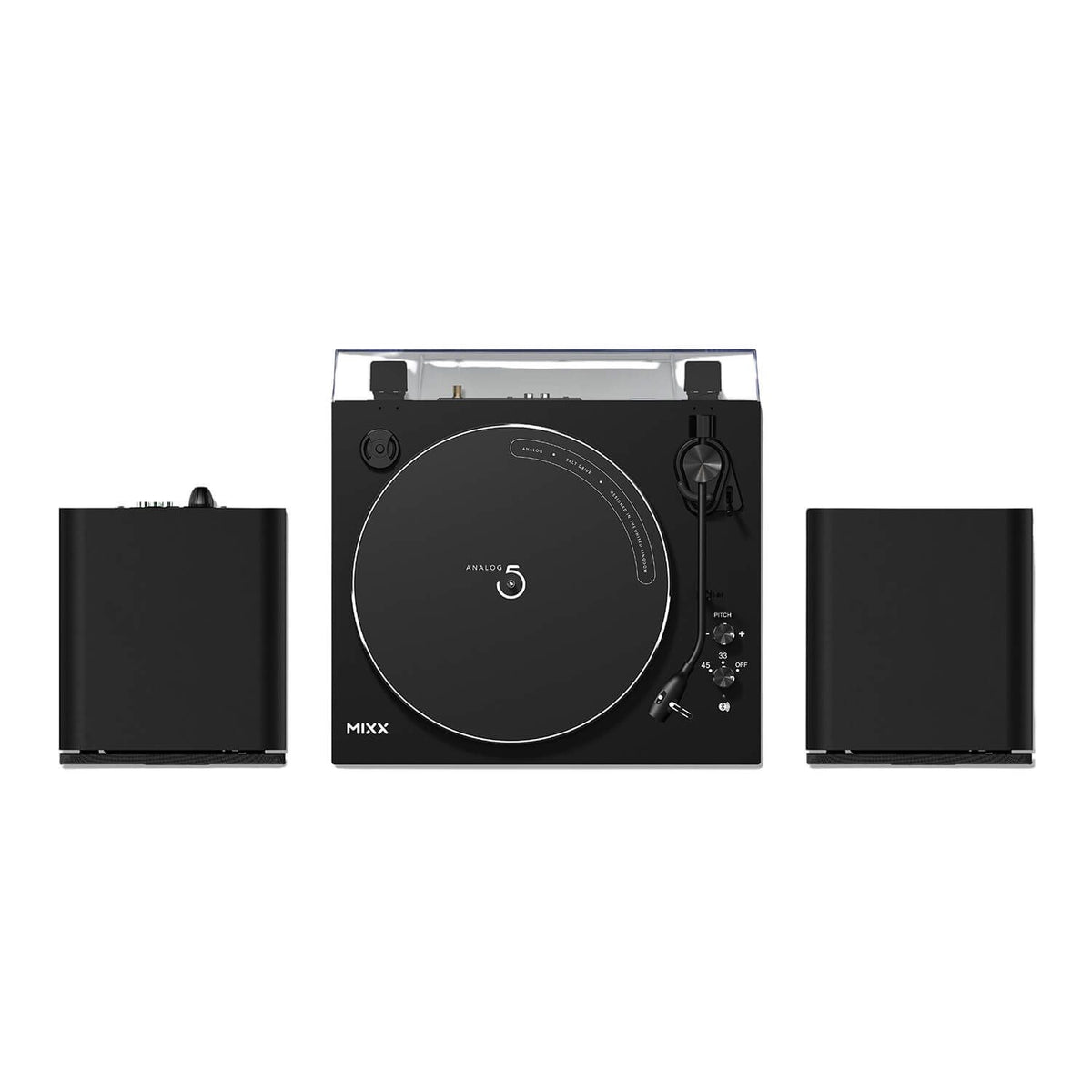 Mixx System 5 Vinylskivspiller Stereo med Høyttaler Svart
