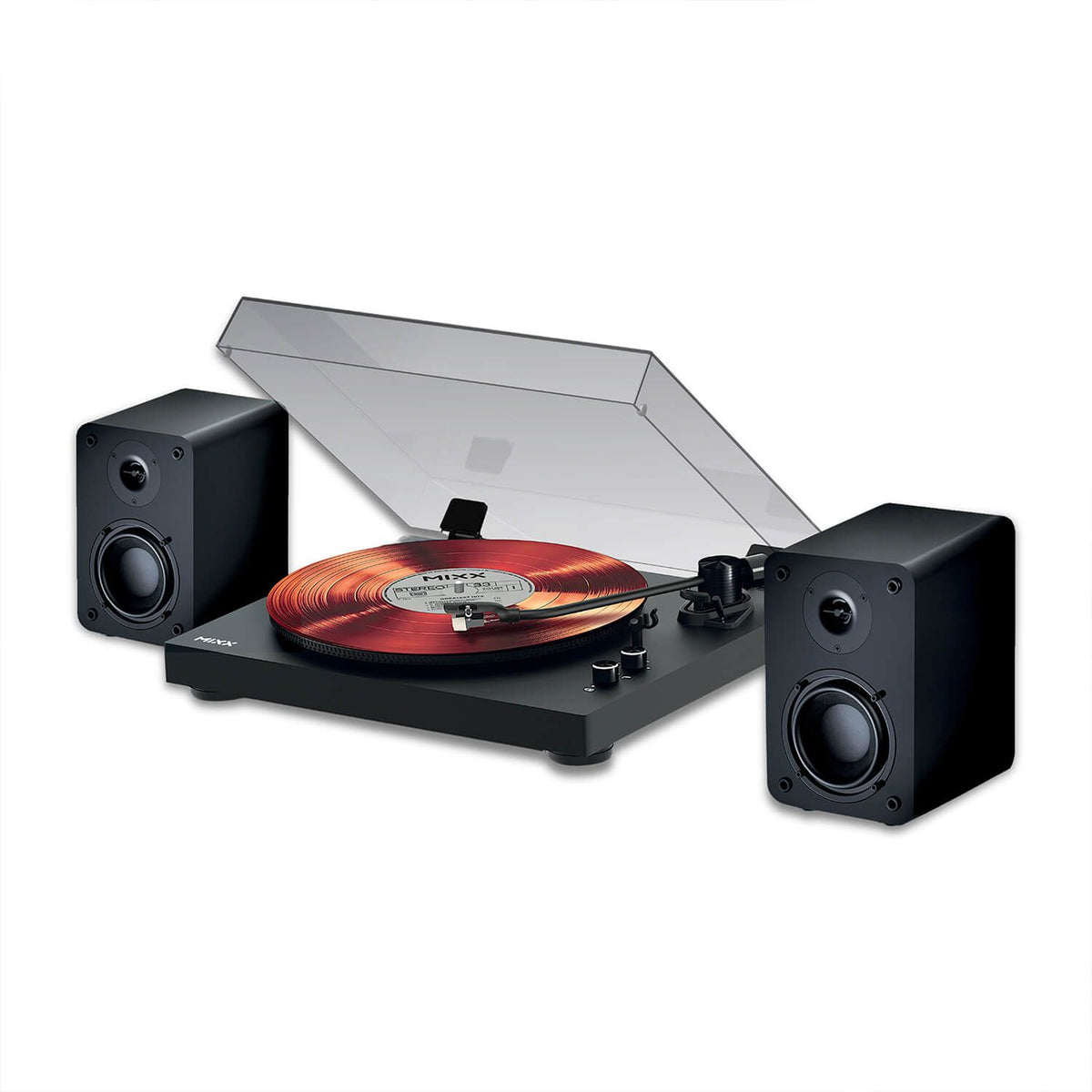 Mixx System 5 Vinylskivspiller Stereo med Høyttaler Svart