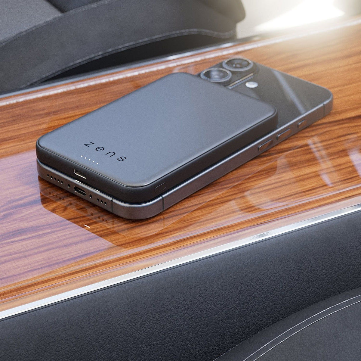 Zens Semi Solid State Powerbank Qi2.2 5 000 mAh Svart