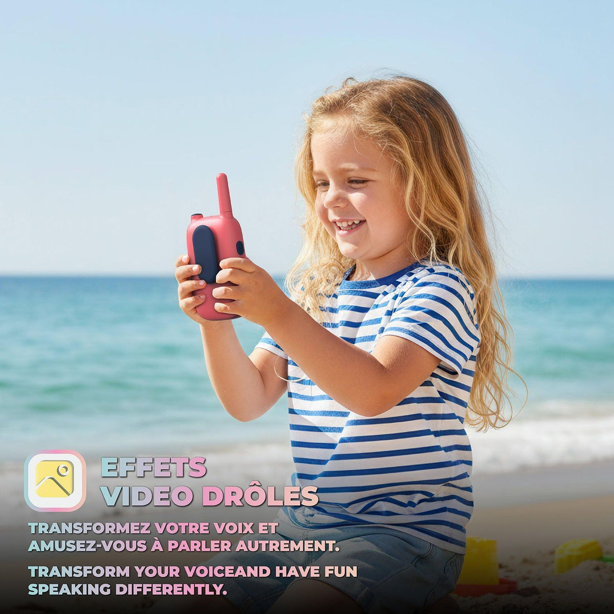 Mobility on Board Walkie Talkie Video Talky Cutie Blå og Rosa