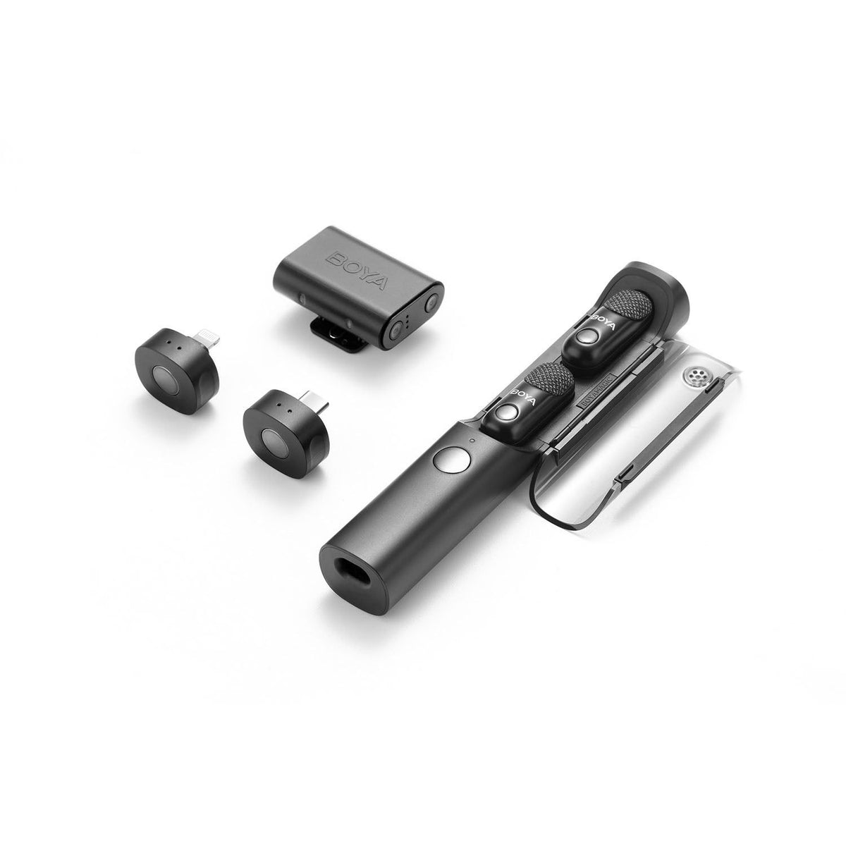 Boya Trådløs Mikrofon modulær Magic 02 USB-C/3.5mm/Lightning