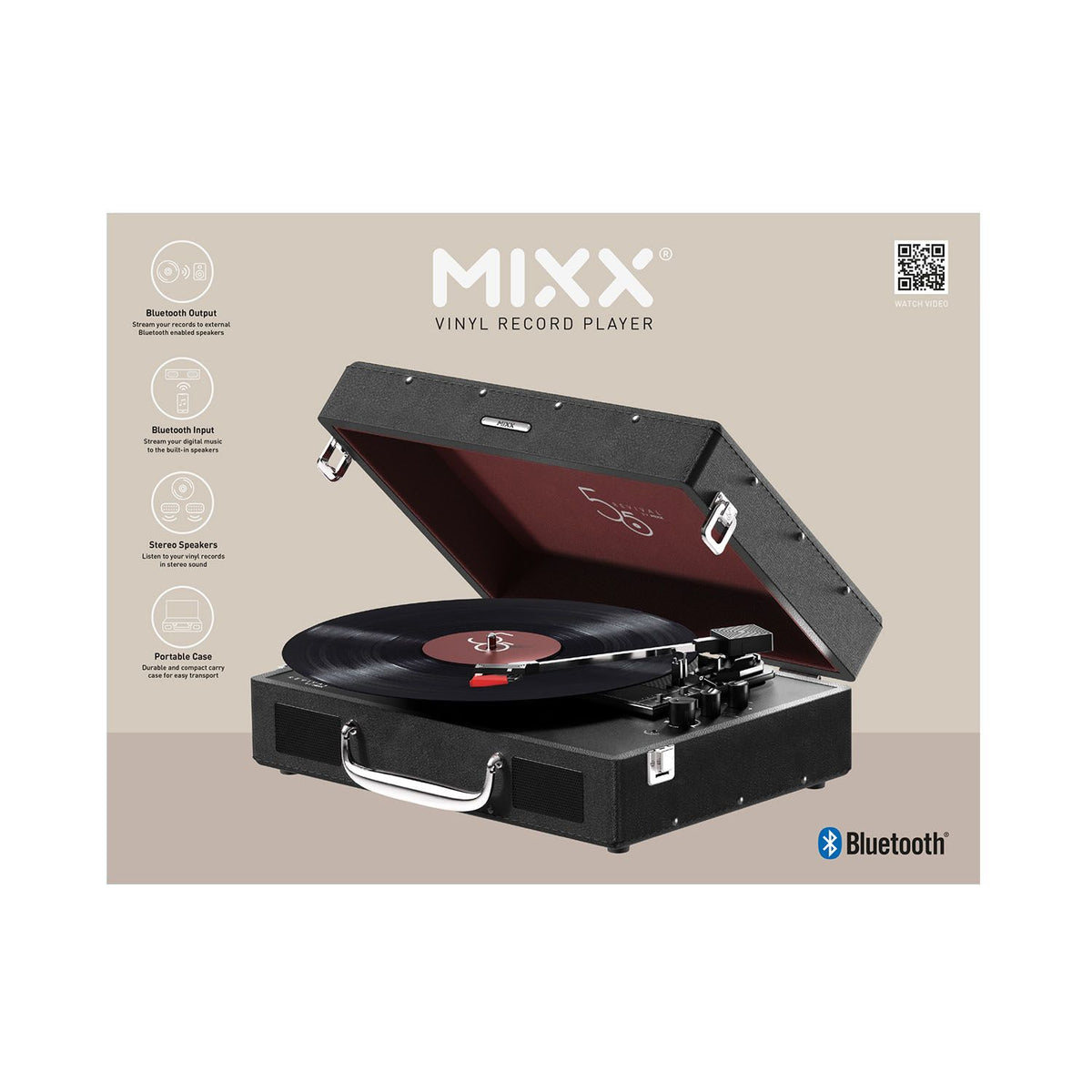 Mixx Revival 55 Vinylspiller Stereo Svart