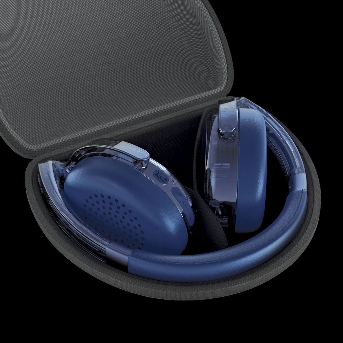 Mixx Trådløse On-Ear Hodetelefoner StreamQ Go ANC Clear Marineblå