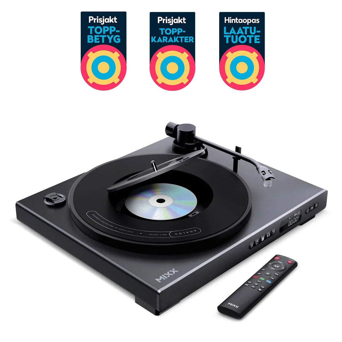 Mixx Analog Plus 2-i-1 Vinyl- og CD-Spiller Svart