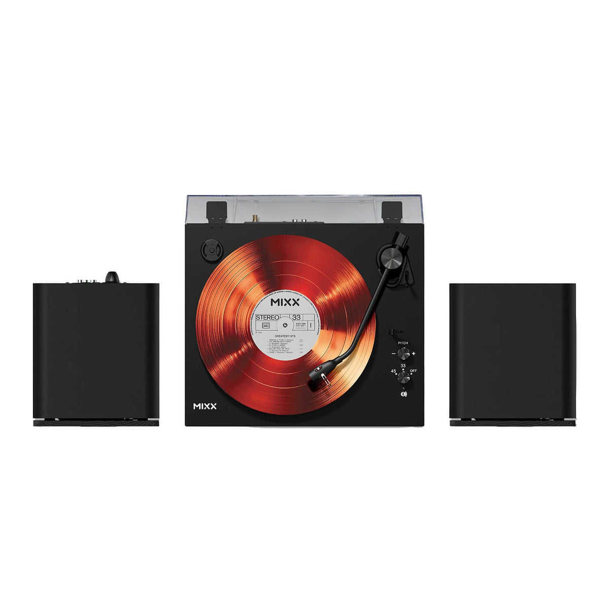 Mixx System 5 Vinylskivspiller Stereo med Høyttaler Svart
