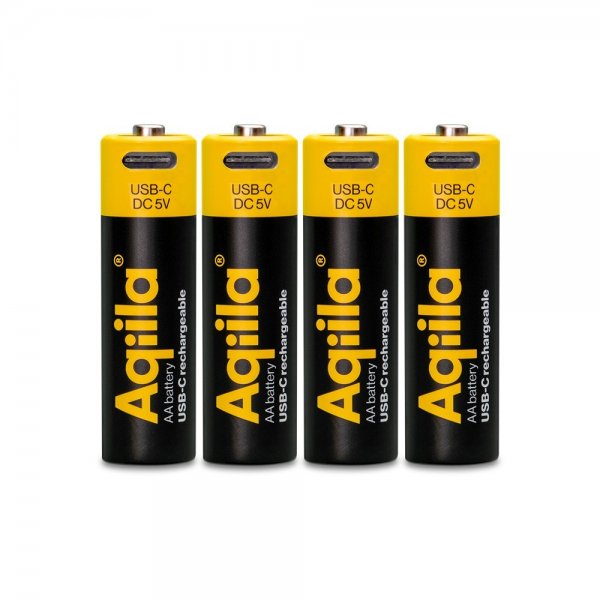 Aqiila Rechargeable AA Battery USB-C 4-pack
