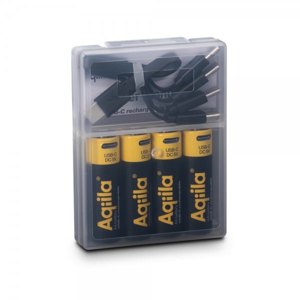 Aqiila Rechargeable AA Battery USB-C 4-pack
