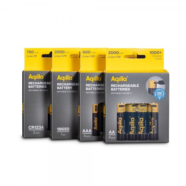 Aqiila Rechargeable AAA Battery USB-C 4-pack