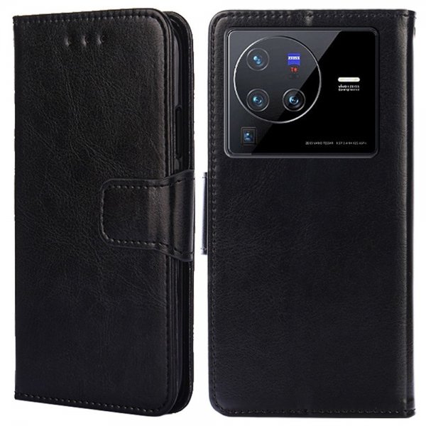 Vivo X80 Pro Etui med Kortlomme Svart