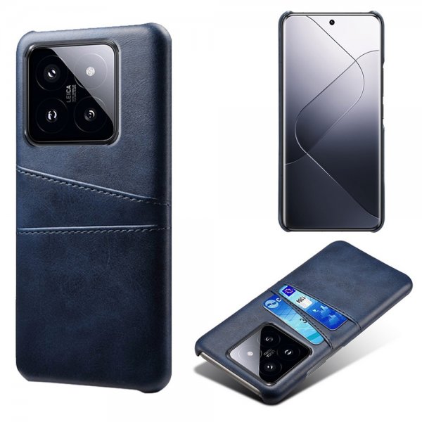 Xiaomi 14 Deksel med To Kortlommer Blå