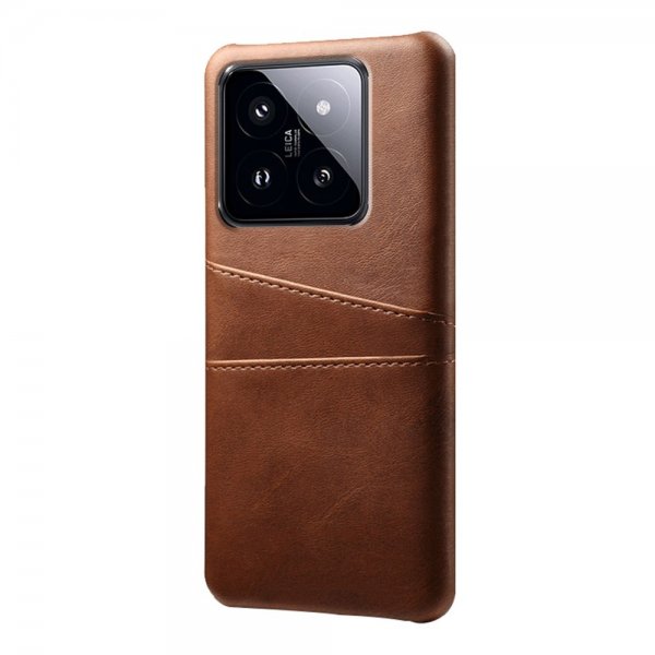 Xiaomi 14 Deksel med To Kortlommer Brun