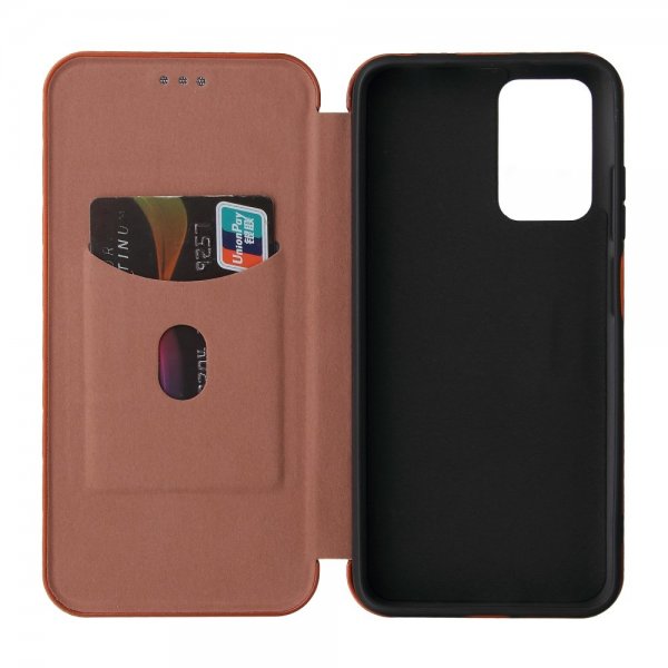 Xiaomi Redmi 10 Etui Karbonfibertekstur Brun