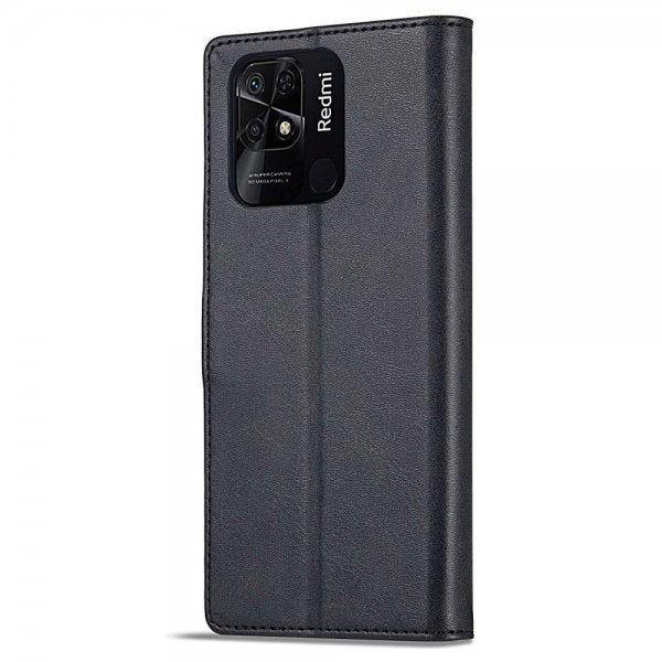 Lc.Imeeke Xiaomi Redmi 10C Etui med Kortlomme stativfunksjon Svart