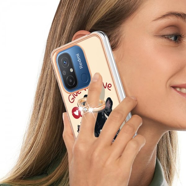 Xiaomi Redmi 12C Deksel Finger Ring Motiv Give Me Five