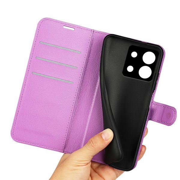 Xiaomi Redmi Note 13 5G Etui Litchi Lilla