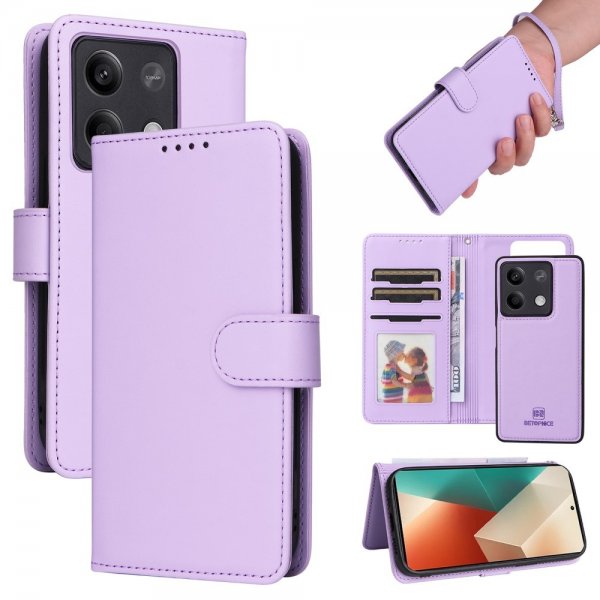 Betopnice Xiaomi Redmi Note 13 5G Etui Avtagbart Deksel 005 Lilla