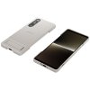 Original Xperia 1 V Skal Style Cover with Stand Platinum Silver