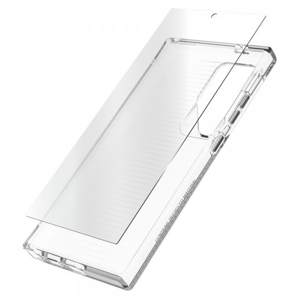 Samsung Galaxy S24 Ultra Deksel med Skjermbeskytter Luxe & Glass 360 Protect Bundle