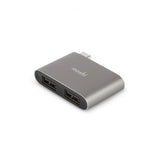 Moshi USB-C to Dual USB-A Adapter Titanium Gray