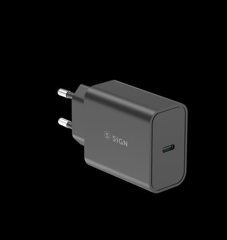 SiGN 45W Vegggladdare USB-C PD Svart