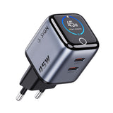 SiGN 45W Väggladdare med Display 2xUSB-C Grå