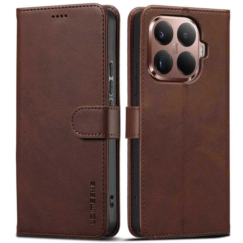 Lc.Imeeke Xiaomi 17T Pro Etui med Kortlomme Stativfunksjon Mørkebrun