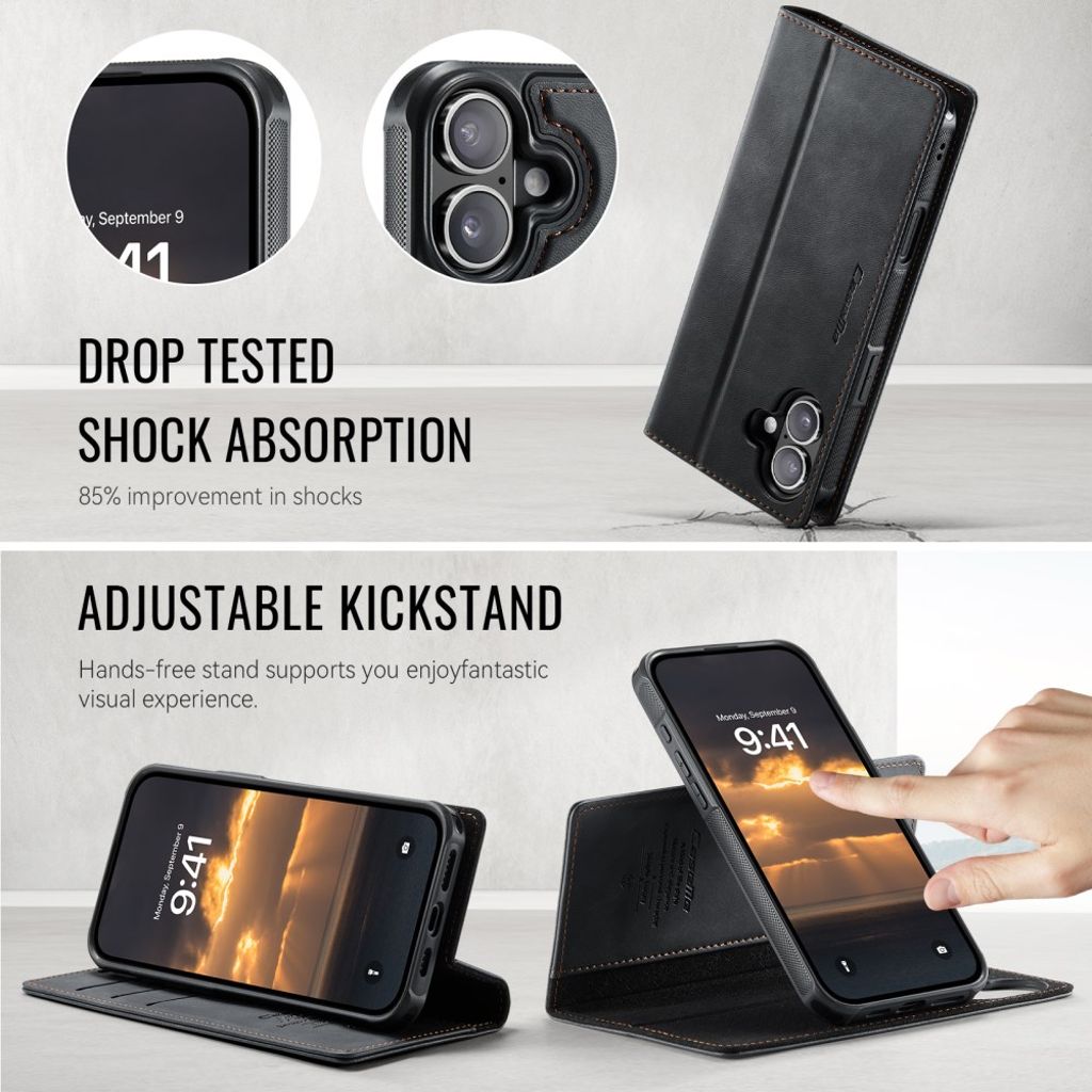 CaseMe iPhone 17 Etui C49 Series Svart