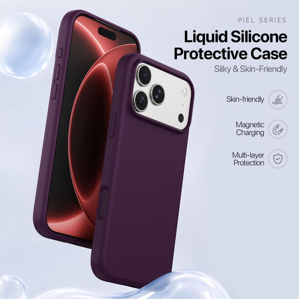 Dux Ducis iPhone 17 Pro/iPhone 18 Pro Deksel Piel Series MagSafe Rød