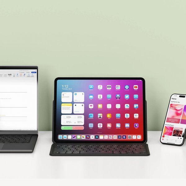 Satechi OntheGo Bluetooth-tastatur med stativ, svart