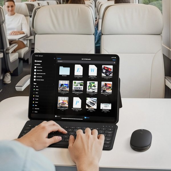 Satechi OntheGo Bluetooth-tastatur med stativ, svart