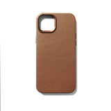 Mujjo iPhone 15 Deksel Full Leather Case Dark Tan