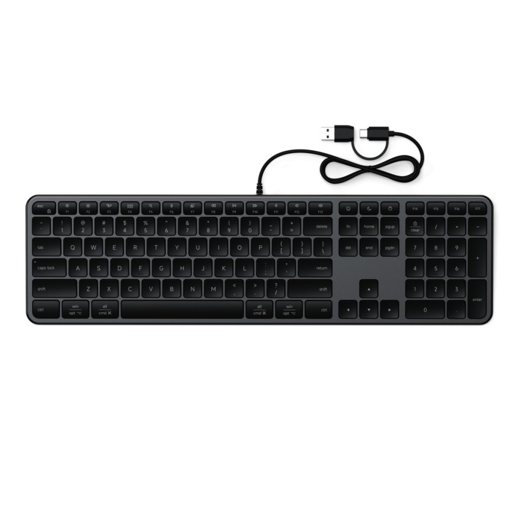Satechi kablet Tastatur Slim LX3 USB-C/USB-A Svart