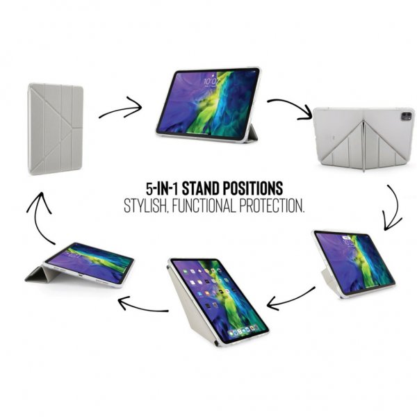 Pipetto iPad Air 10.9 (gen 4/5) Etui Metallic Origami Sølv