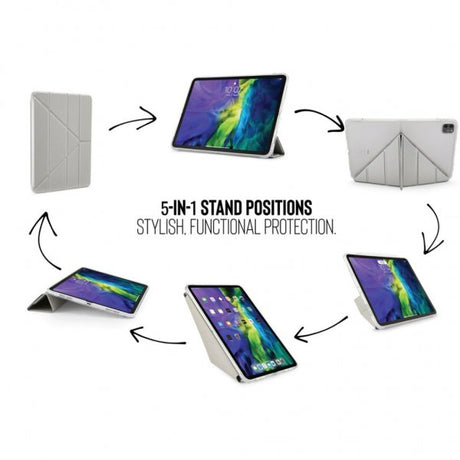 Pipetto iPad Air 10.9 (gen 4/5) Etui Metallic Origami Sølv