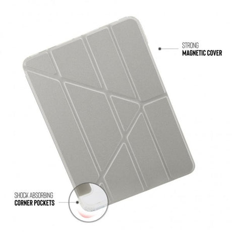 Pipetto iPad Air 10.9 (gen 4/5) Etui Metallic Origami Sølv